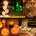 Decorazione a LED con luci d'atmosfera particolari, a forma di ragno, zucca, teschio e fantasma, per festival di Halloween_voghion.com