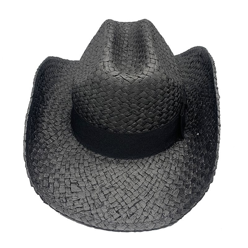 Gay straw hat male sunshade cowboy big brimmed sunshade beach vacation cowboy hat top hat hat_voghion.com