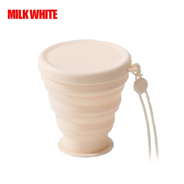 200 ml przenośny silikonowy składany kubek na wodę na zewnątrz odporny na ciepło teleskopowy składany składany kubek z pokrywką do podróży kempingowych_voghion.com