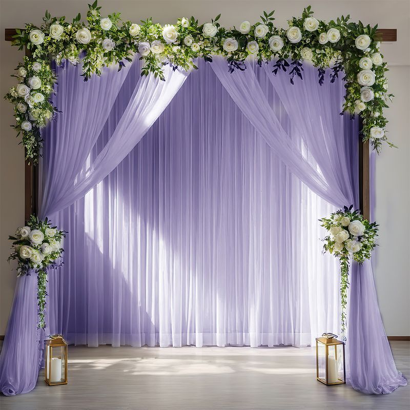 Hexagonal Background Screen Window Screen Mesh Wedding Photo Background Cloth Curtain Veil Wedding Decoration_voghion.com