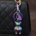 colorful Bear Personalized Car Bag Key Pendant Cartoon Bell Keychain Accessories_voghion.com