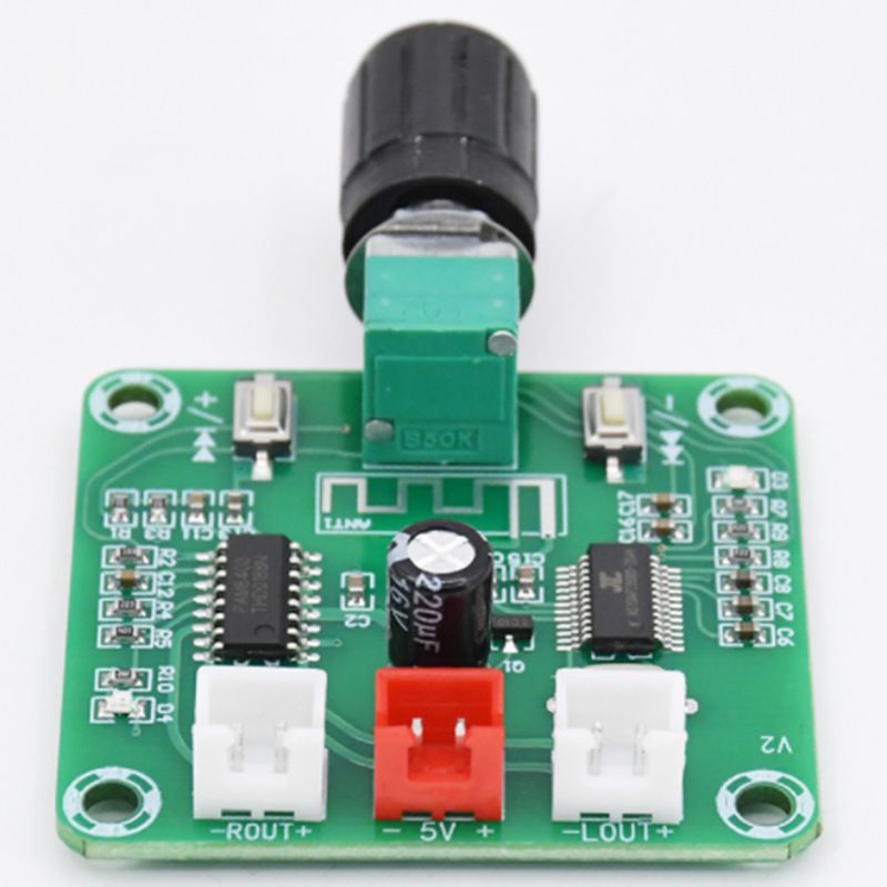 Carte amplificateur Bluetooth 5.0 XH-A158 PAM8403 5 W + 5 W 2.0 canaux amplificateur audio avec contrôle du volume pour haut-parleurs_voghion.com