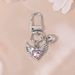Ciondolo per borsa con ali d'angelo a forma di cuore, stile giapponese e coreano, con strass, custodia per auricolari e fotocamera._voghion.com