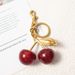 Backpack Red Decorative Keychain Cherry Internet Celebrity High-End Bag Pendant_voghion.com