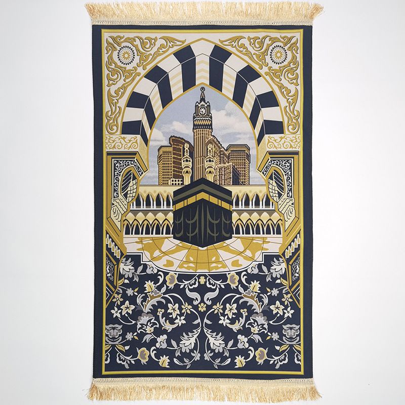 Carpets Islamic Prayer Rug Mat For Muslim Worship Carpet Living Room Prayer Thickened Crystal Velvet Floor Mat Square Printed Thick Mat_voghion.com