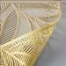 Gold-Foil Leaf PVC Placemats - Elegant & Creative For Dining & Tea (Heat-Resistant Non-Slip Waterproof Set Of 4/6 Easy To Clean)_voghion.com