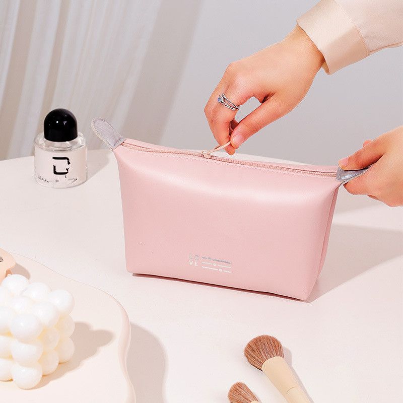 Home travel fashion cosmetic bag ins wind PU cosmetic packaging travel waterproof tote wash bag_voghion.com