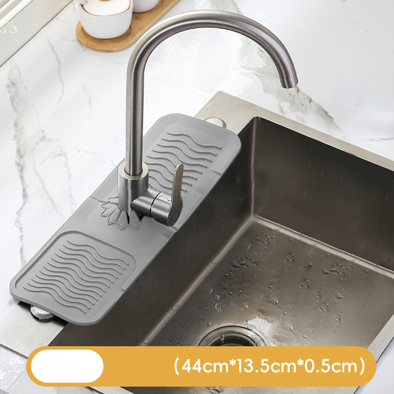 Silicone Drain Mat Faucet Storage Drain Rack Wash Basin Splash Pad Extended Home Kitchen Table Drain Mat_voghion.com