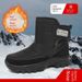 Ski Boots Winter New Warm Northeast Snow Boots Large Size Men's Shoes Plus Velvet Thickened Cold Proof Outdoor Cotton Shoes Men_voghion.com