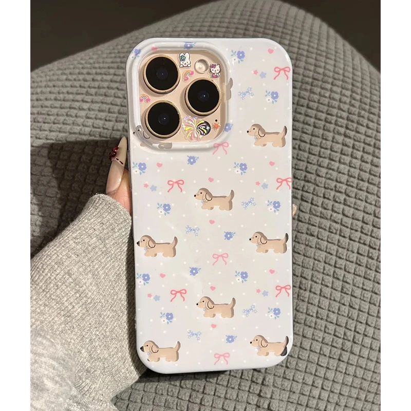 Niche Floral Dachshund 16 Pro Max 15 Suitable For 11 Soft 14 Transparent 13.._voghion.com