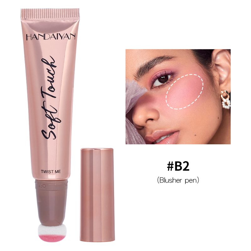 Pink Air Matte Cushion Blusher Pen Natural Red Peach Shine Highlighter Natural Cheek Face Rouge Cream Powd_voghion.com