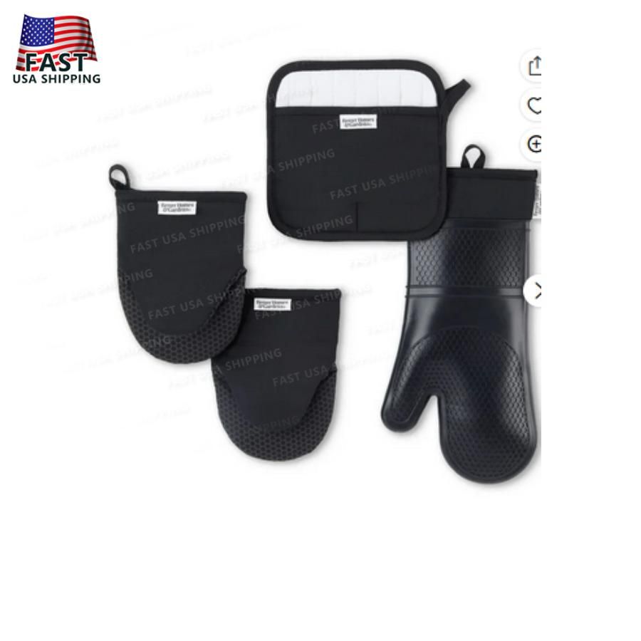 Better Black And Pack 4 - Set da cucina e giardino in silicone per case_voghion.com