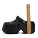 Scarpe unisex con fori, popolari scarpe con tacco basso rialzate, scarpe da spiaggia con plateau e suola spessa_voghion.com