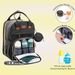Τσάντα πλάτης πολλαπλών λειτουργιών - Αδιάβροχη τσάντα μωρού με ενσωματωμένο σταθμό αλλαγής, θύρα φόρτισης & κουνουπιέρα για γονείς_voghion.com