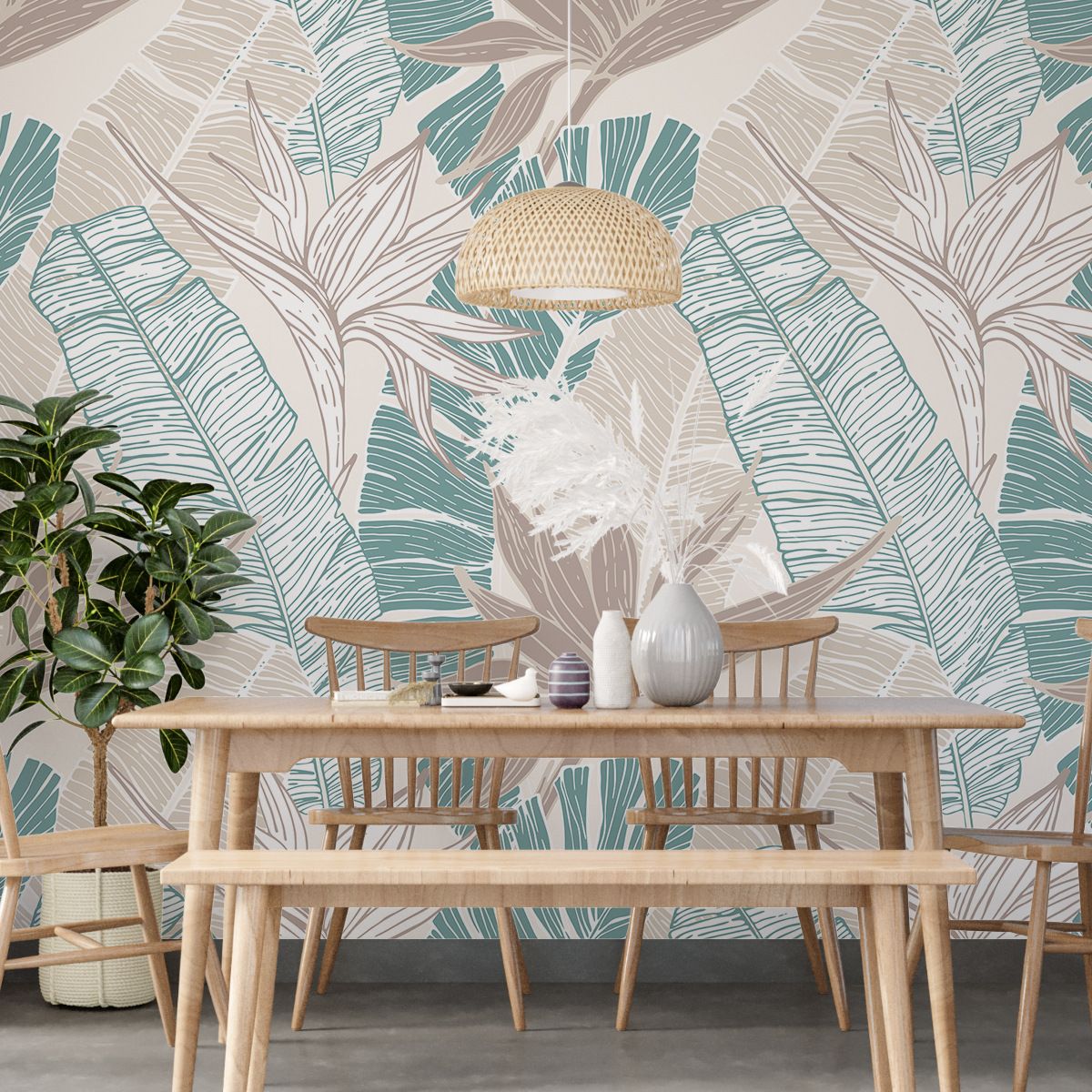 Plant Flower Texture Abstract Self-Adhesive Bedroom Wall Home Wallpaper Stickers_voghion.com