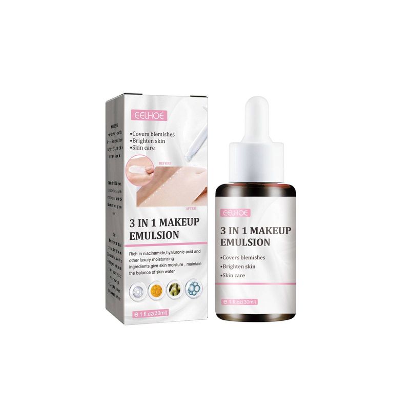 EELHOE three-in-one makeup cream, nude makeup base, no false whitening, moisturizing, beautifying, concealing, brightening skin care cream_voghion.com