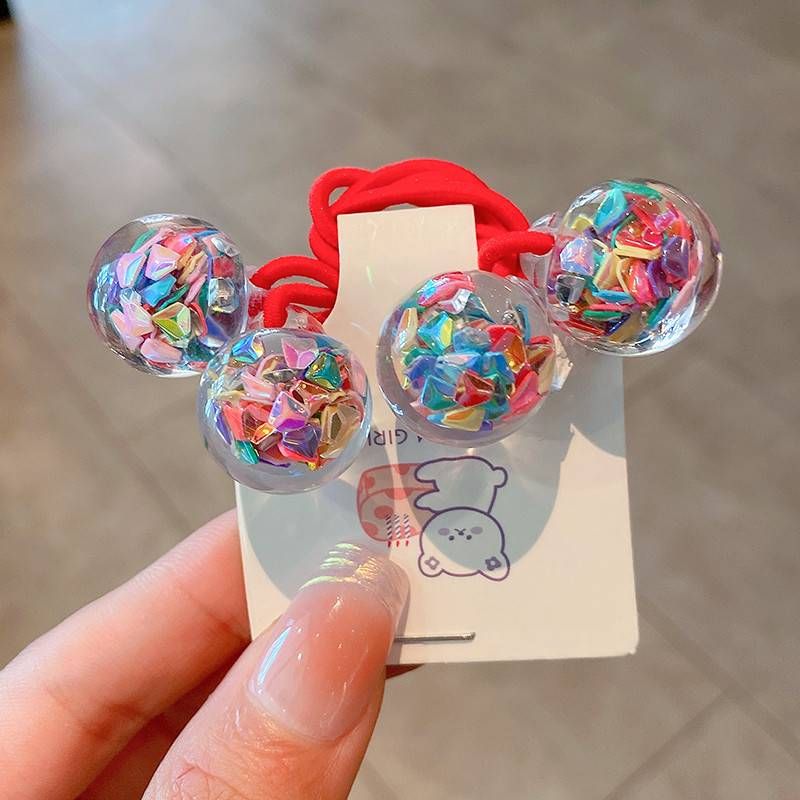 2 bucăți colorate drăguțe fete copii benzi elastice pentru păr Accesorii pentru păr pentru copii legături de păr pentru copii_voghion.com
