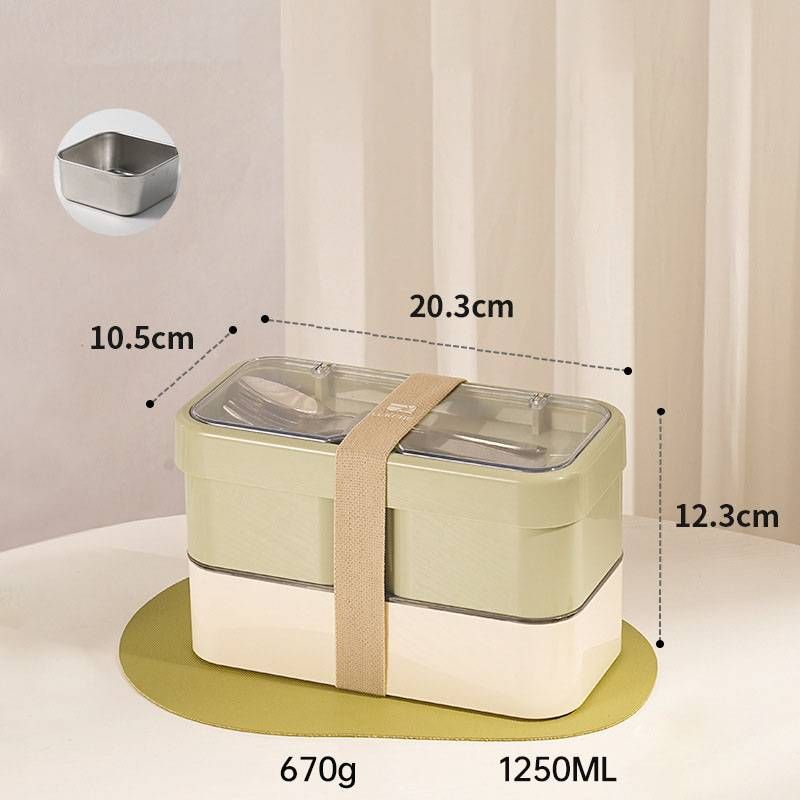 304 Stainless Steel Lunch Box Microwave Heating Large Student Lunch Box Compartment Lunch Box Portable Lunch Box_voghion.com