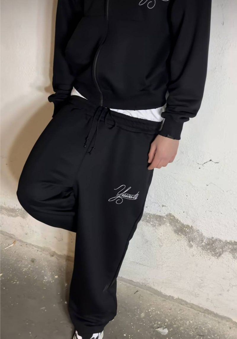 Men's Clothing Double Waist Grey Sweatpants Men's Trendy Brand Loose Hip-hop Wide-leg Sports Casual Pants_voghion.com