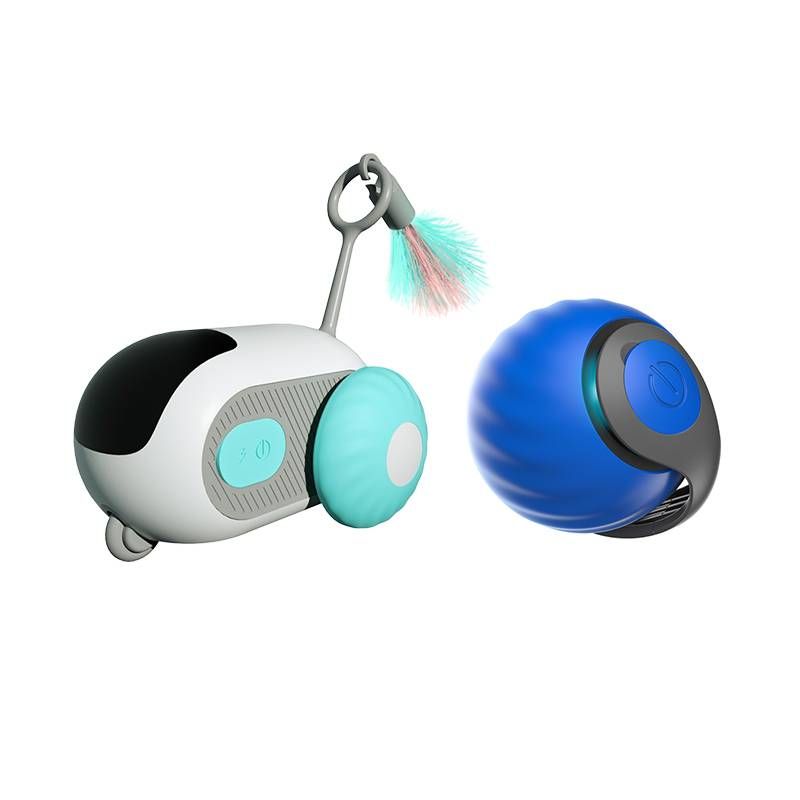 Kattenspeelgoed voor binnenkatten, slim interactief kattenspeelgoed met twee snelheden, afstandsbediening, USB-oplaadbaar, automatische kattenoefening_voghion.com