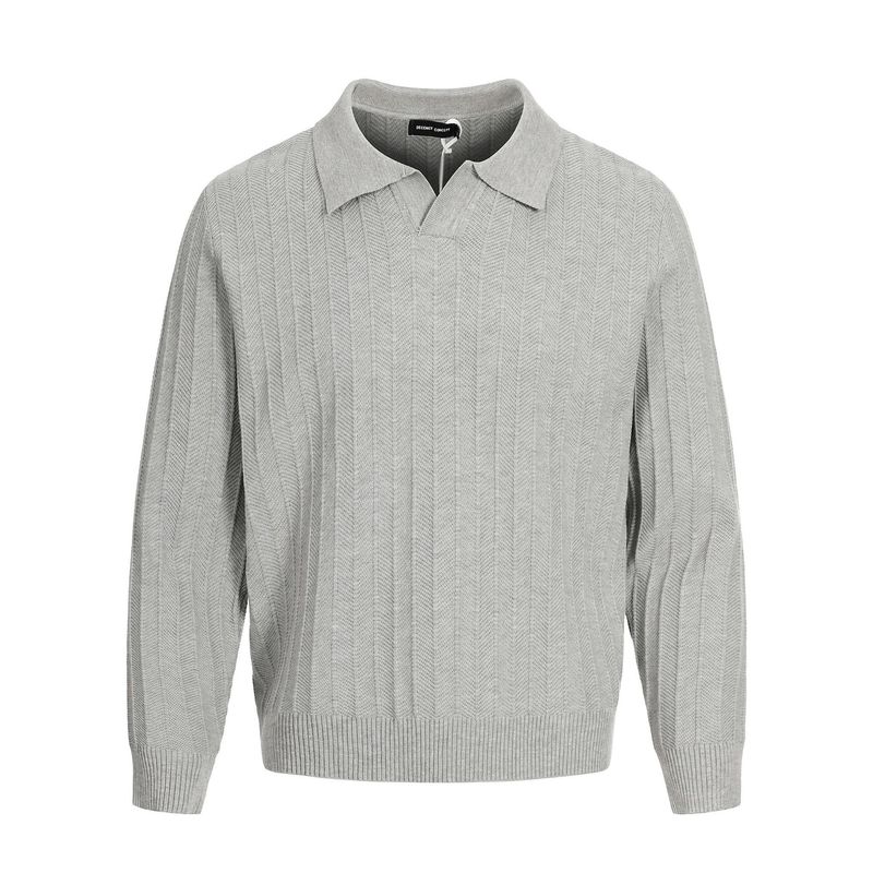 MFY225 Trendy Street High-End Old Money Style Freizeitkleidung Lazy Solid Color Design Herren Strickpullover_voghion.com