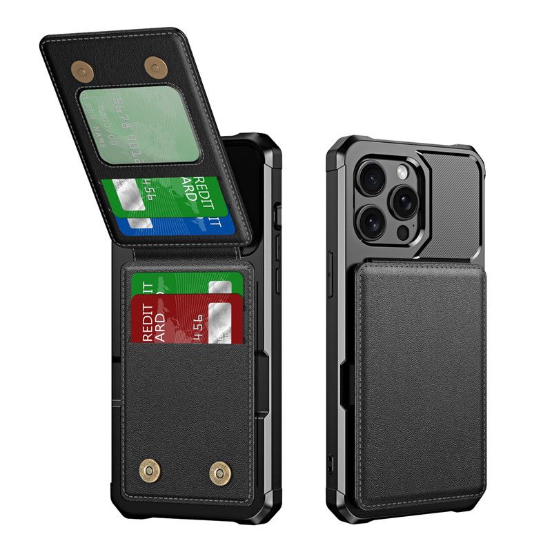 Phone Case card slot mobile phone case and down flip card sleeve protective case_voghion.com