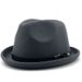 Top alla moda in stile coreano per autunno e inverno con fibbia per cintura, cappello da jazz britannico da uomo in lana nera, cappello di lana_voghion.com