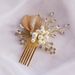 Super fairy bride hair accessories rhinestone pearl gold leaf hair comb evening dress cheongsam accessories adult headdress for women_voghion.com