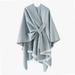 2024 new floral solid color autumn/winter split shawl monochrome plain warm cloak_voghion.com