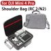 Borsa a tracolla nera e grigia, borsa portaoggetti RC 2/RC N2, valigia da viaggio rigida per drone DJI Mini 4 Pro_voghion.com