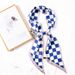 Borsa a scacchiera quadrata versione coreana, sciarpa, moda decorativa, sciarpa di seta versatile_voghion.com