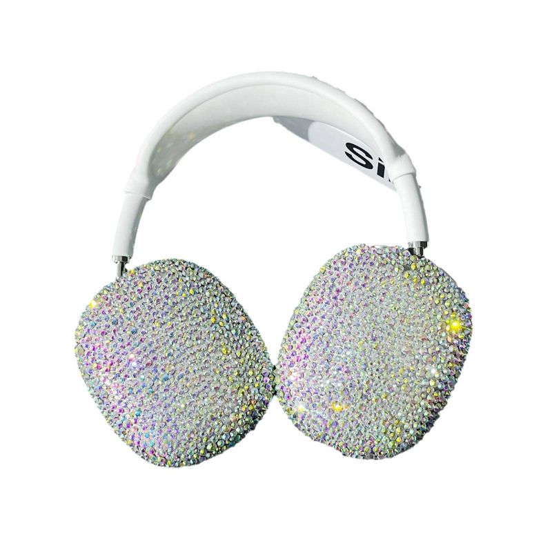 Cute Rhinestone Cover For Airpods Max, Bling Headphone Case Sparkling Glitter Airpod Pro Max Ear Covers Protective Accessories_voghion.com