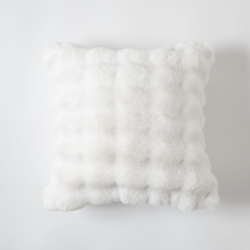 Thick Plush Cushion Cover 18x18 Throw Pillow Covers Cream Soft Decorative Pillows For Couch Sofa Bedroom Pillow Shell_voghion.com