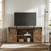 58' Farmhouse TV Stand And Entertainment Center For Televisions Up To 65 Inchs,with Sliding Barn Doors And Storage Cabinets,Natural Brown_voghion.com