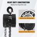 Hand Chain Hoist, 1 Ton/2200 Lbs Capacity, Heavy Duty Steel Chain Fall Hoist With 10 Ft Lifting Height, Manual Chain Block Hoist With 2 Chain Hooks_voghion.com