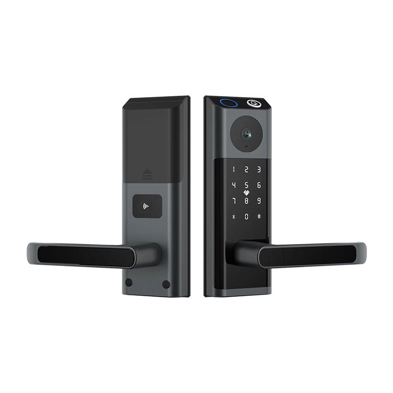 Smart Schleisen an Zougang mat Fangerofdrock- a Cat-Aen-Kamera, Schlëssellosen Zougang, automatesch Erfaassung & Alarm, Anti-Peep-Design fir Heemsécherheet_voghion.com