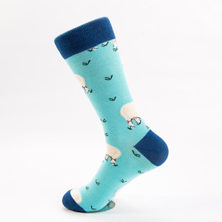 Moške nogavice Jesenske in zimske nove bombažne nogavice Happy Farm Tide_voghion.com