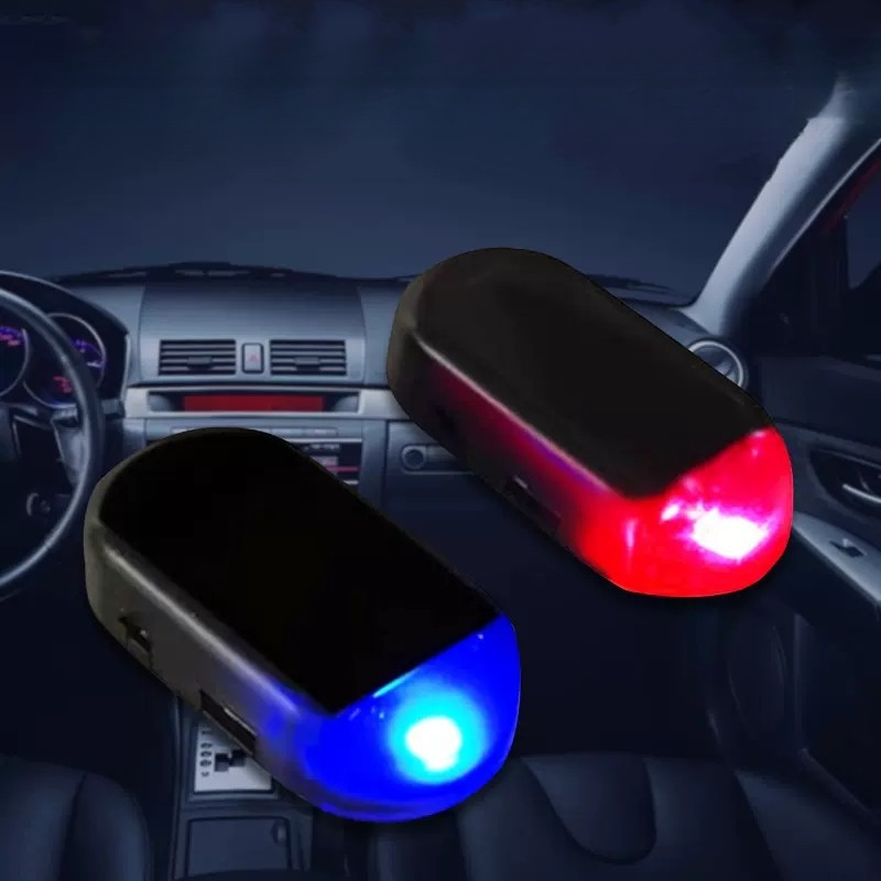 Car solar light, anti-theft device, in car alarm, LED simulated warning light flashing_voghion.com