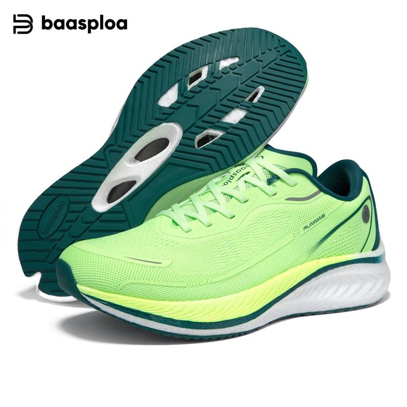 Baasploa Men Sports Shoes Outdoor Professional Carbon Plate Jogging Sneakers Male Reathable Cushioning Anti-slip Running Shoes_voghion.com