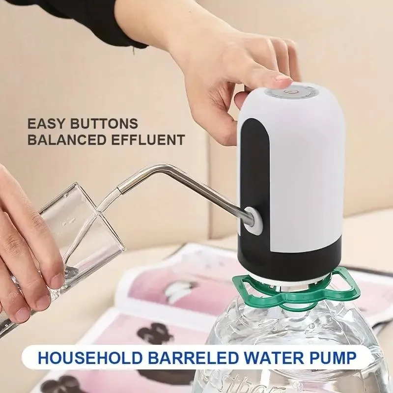 Pompe à eau électrique rechargeable par USB – Distributeur automatique pour bouteilles de 11,36 à 18,93 L, accessoire de camping portable_voghion.com