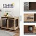 Hundebox Transportbox 98x78cm Mit Verschließbaren Türen, Hellbraun_voghion.com
