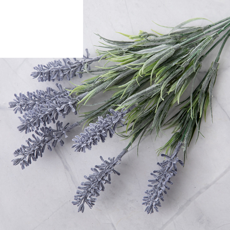 Lavender plastic artificial flower manufacturer home decoration wedding hand held flower wall plant wall artificial flower MW53458_voghion.com