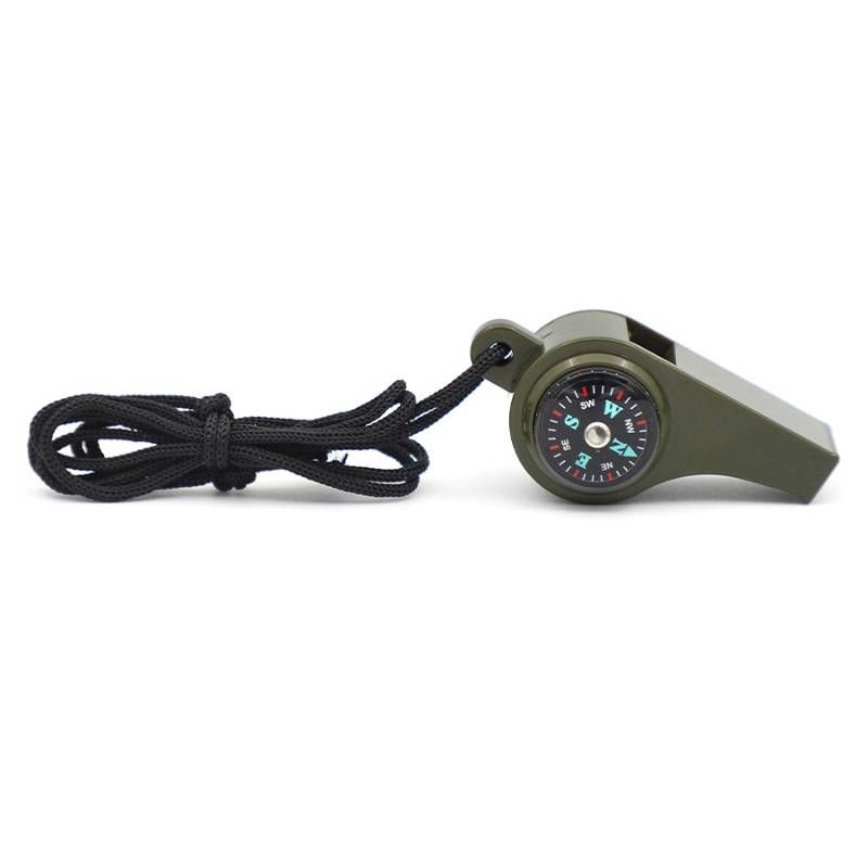 Fischietto di sopravvivenza 3 in 1 con bussola e termometro – Segnale di emergenza ad alta frequenza, attrezzatura portatile per esterni per escursionismo, campeggio e sopravvivenza_voghion.com
