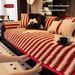 Set di cuscini per divano in ciniglia di alta qualità – Cuscini antiscivolo per divani componibili adatti all'inverno (stile mediterraneo a righe)_voghion.com