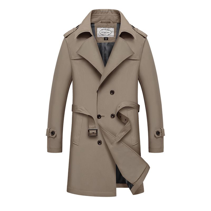 Männerkleeder 2024 Neie Stil Windbreaker Männer Hierscht a Wanterversioun Mëttel a laang Business Casual Mantel Jackett Grousshandel_voghion.com