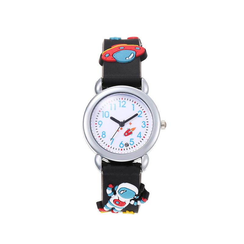 Kinderlijk en schattig ruimtethema schattig cartoon 3D-patroon kinder siliconen horloge_voghion.com