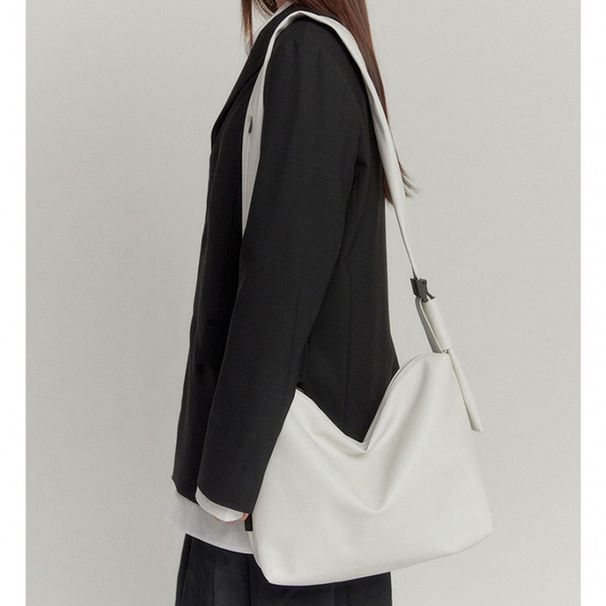 Borsa a tracolla coreana INS, design semplice, alla moda, da uomo e da donna, per studenti, in morbida pelle, con cerniera._voghion.com