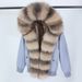 Women's Clothing Flight Suit Fur Liner Short Hooded Fur Collar Placket_voghion.com