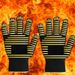 BBQ High Temperature Resistant Anti-Scald Heat Insulation Gloves 300°-400°High Temperature Resistant Gloves For Oven_voghion.com