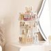 Elegant 360° Rotating Makeup Organizer With Crystal-Like Accents - High-Capacity Cosmetic Storage For Vanity_voghion.com